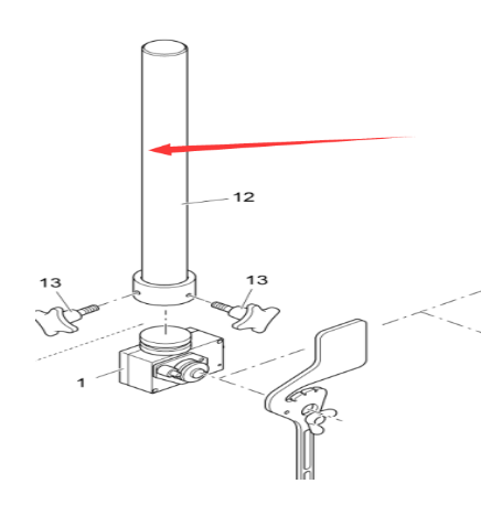 V ö gel paver leveling instrument vertical pole part number 2061499