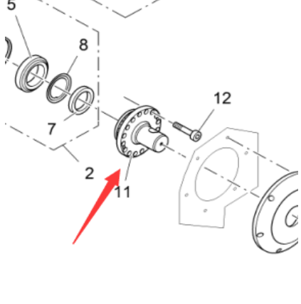 Vö pavers   Spiral lower sprocket flange shaft part number 2011522