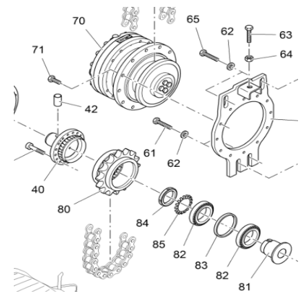 Vö pavers  Spiral motor reducer part number 2197822