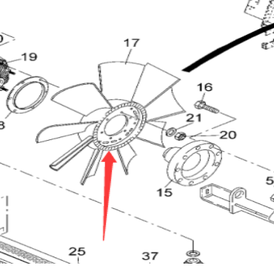 Vö pavers  Engine fan part number 461145000