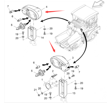 Vö pavers   Front headlight part number 2047659