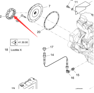 Vö pavers flywheel coupling Part No. 2013265