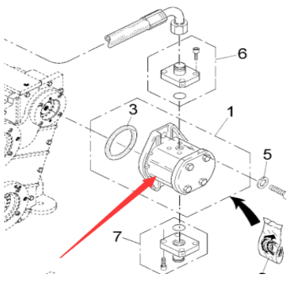 Vö pavers  Single gear pump left transfer box part number 962796100