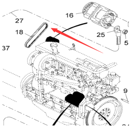 Vö pavers   Generator belt part number 4612130048