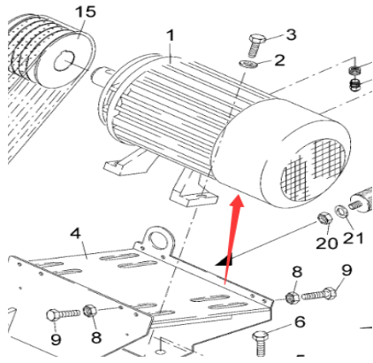 Vö pavers    Heating motor 22/36kw Part number 462520110