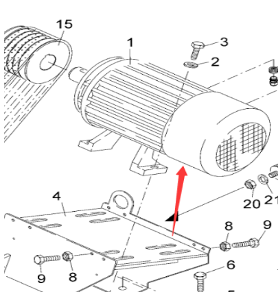 Heating motor 27/44kw Part number 4625201099
