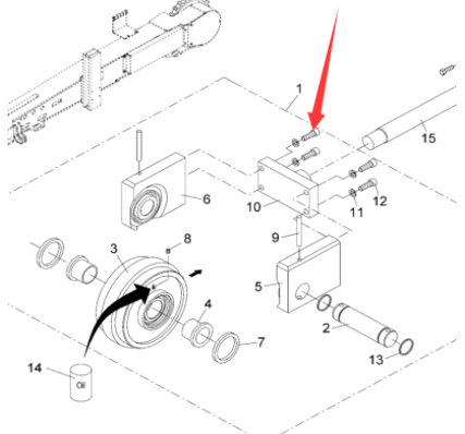 Vö pavers  Guide roller assembly part number 4613042101