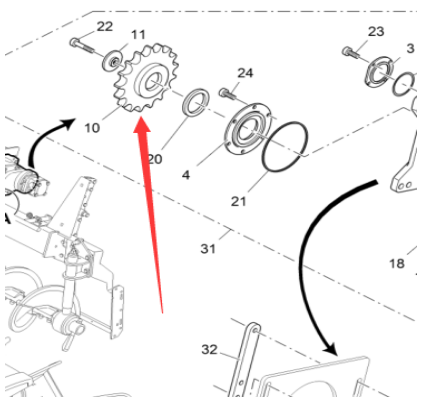  Vö pavers  Upper sprocket part number 4610062274