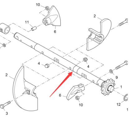  Vö pavers   Main machine auger shaft part number 2082627