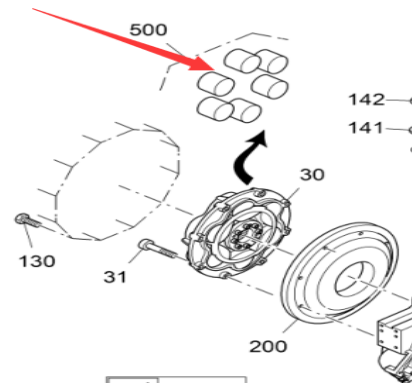 Vö pavers  Flywheel coupling repair kit part number 2285842