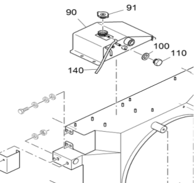 Vö pavers  Engine auxiliary water tank part number 2211752