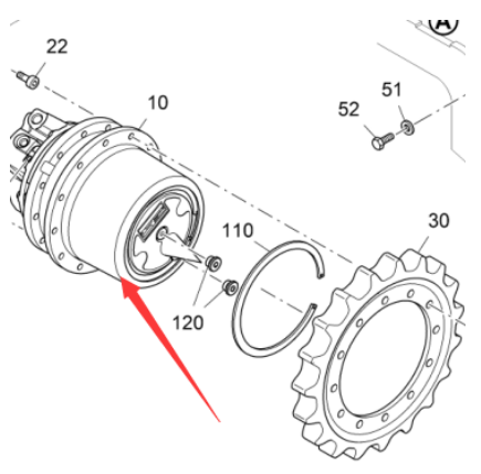 Vö pavers  Traveling motor part number 2348436