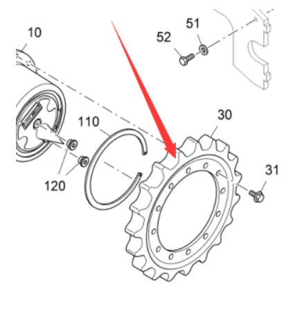 Vö pavers  Traveling drive gear part number 2364430