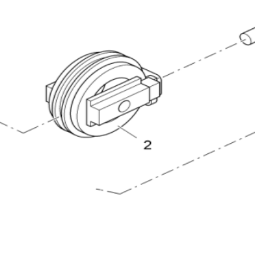 Vö pavers  Front guide wheel part number 2030568
