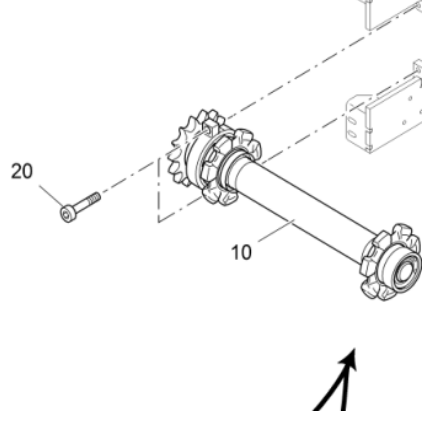 Vö pavers   Scraper sprocket shaft fixing bolt part number 951634091
