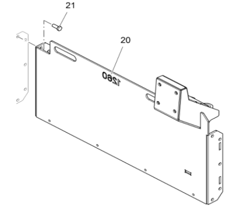 Vö pavers   1260 right baffle part number 2194411