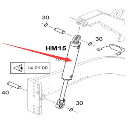 Vö pavers  Lift cylinder (hydraulic) part number 2253792