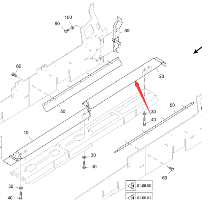 Vö pavers   Rear center protection (mechanical) (hydraulic) Part number 2184747