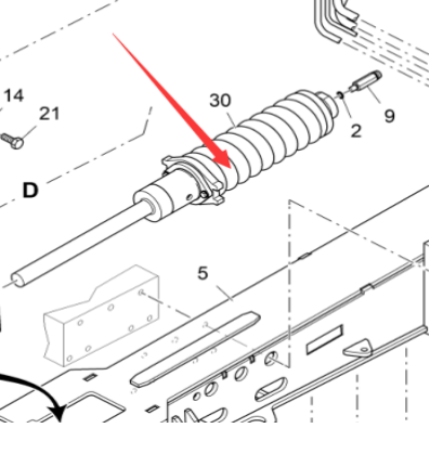 Vö pavers  Track tensioning device part number 2038732