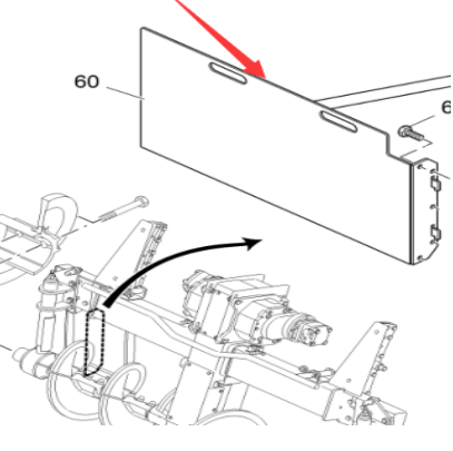 Vö pavers   1200 baffle left part number 2160214