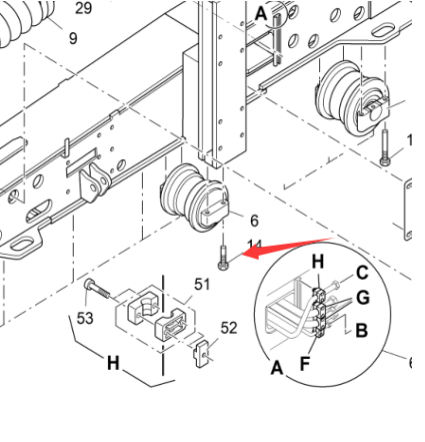 Vö pavers    Outer hexagonal bolt part number 9512360931