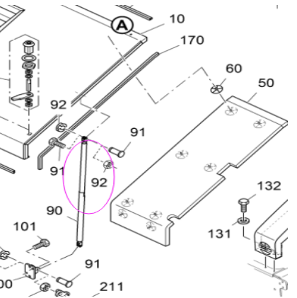 Vö pavers    Engine hood gas spring part number 2341185