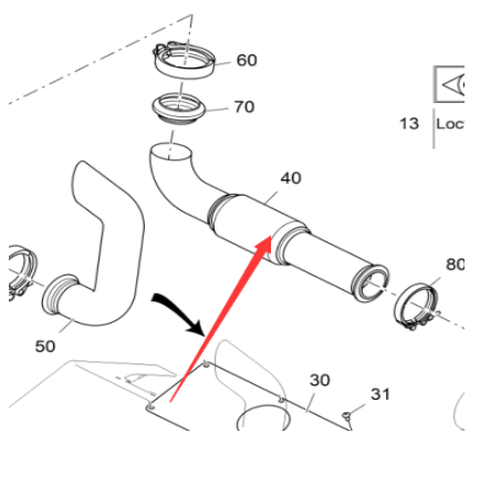 Vö pavers    Exhaust bellows part number 2380723