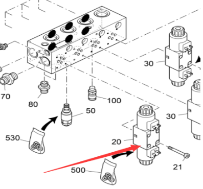 Vö pavers  Scraper motor solenoid valve part number 2375820