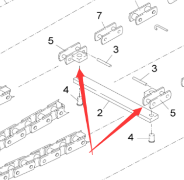 Vö pavers   Scraper Chain Link (Scraper Link) Part Number 2045819