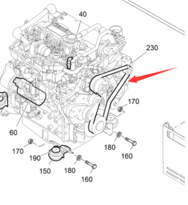 Vö pavers   Engine belt part number 2624131