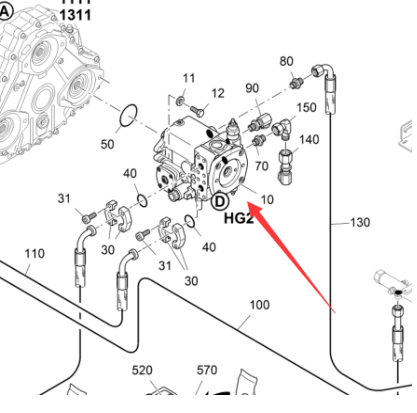 Vö pavers   Traveling hydraulic pump part number 2234320