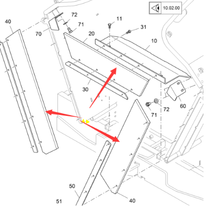 Vö pavers    Middle baffle part number 2048234