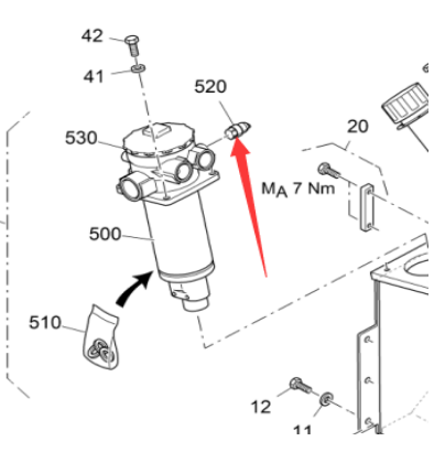Vö pavers  Hydraulic blockage alarm part number 2032491