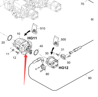Vö pavers   Traveling hydraulic pump part number 2234334