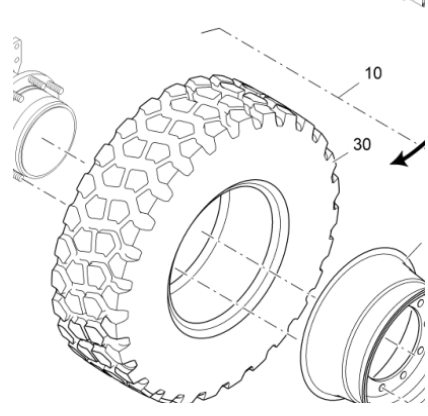 Vö pavers   Rear wheel tire part number 2419920