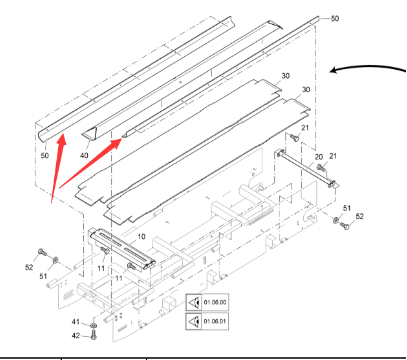 Vö pavers    Left and right scraper chain protection part number 2046265