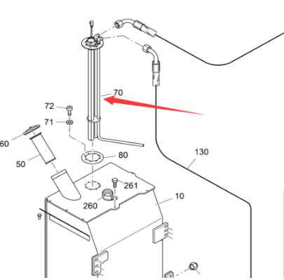 Vö pavers Diesel oil level indicator part number 2252936