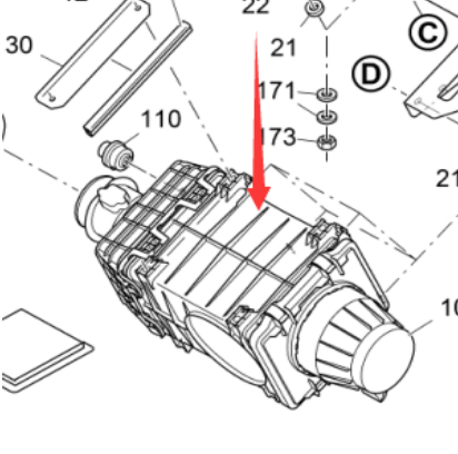 Vö pavers   Air filter assembly part number 2251273