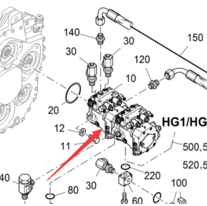 Vö pavers  Traveling hydraulic pump part number 2281928