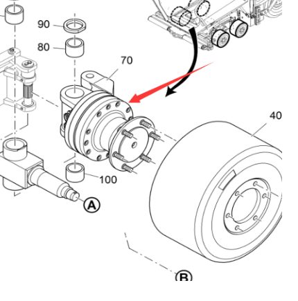 Vö pavers Traveling motor part number 2221612