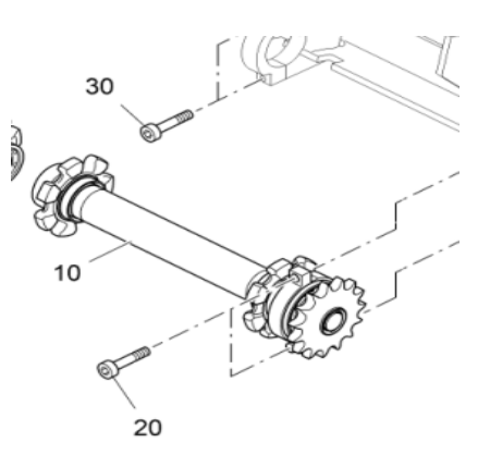 Vö pavers   Scraper large chain drive shaft bolt part number 9516340912