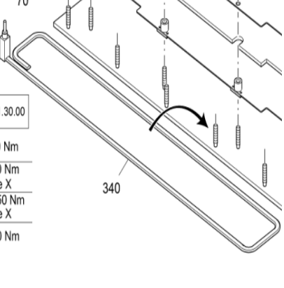 Vö pavers  1.25 meter extended ironing plate bottom plate heating rod, left part number 2035986