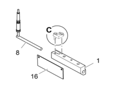 Vö pavers   0.25 meter tamper bar part number 4611352947