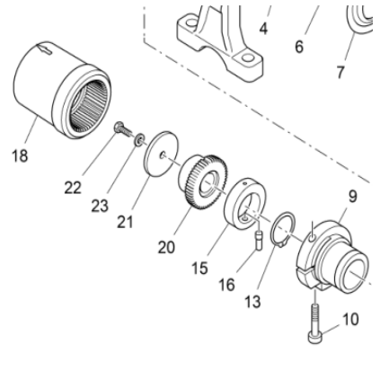 Vö pavers     Connecting sleeve gear part number 4610222032