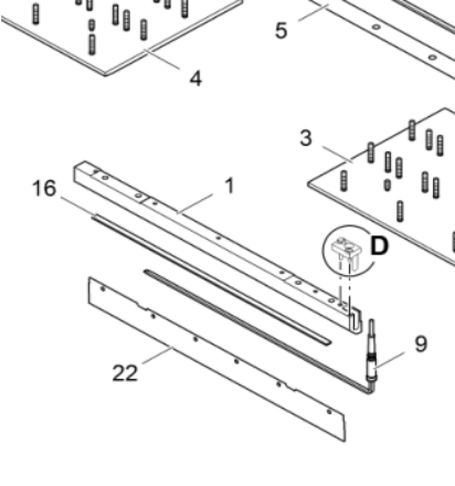 Vö pavers    Part number 4611352549 on the left side of the 1 meter ironing plate compactor