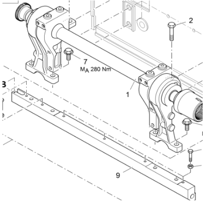 Vö pavers    S1900-3L1 meter Screed Rammer Right Side Part Number 4611352550
