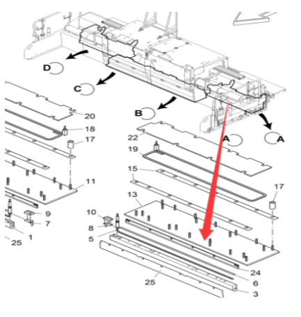 Vö pavers    1.5-meter main machine telescopic ironing plate bottom plate part number 2052887