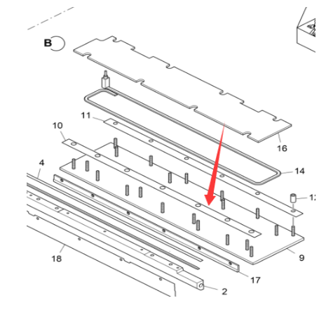 Vö pavers    Main wear strip part number 2261005