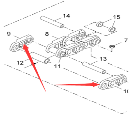 Vö pavers   Parts Sales Paver Chain Rail Link Part Number 4610302109