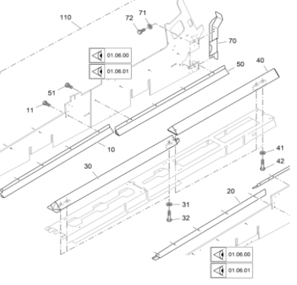 Vö pavers  Right front scraper chain protection part number 2277422